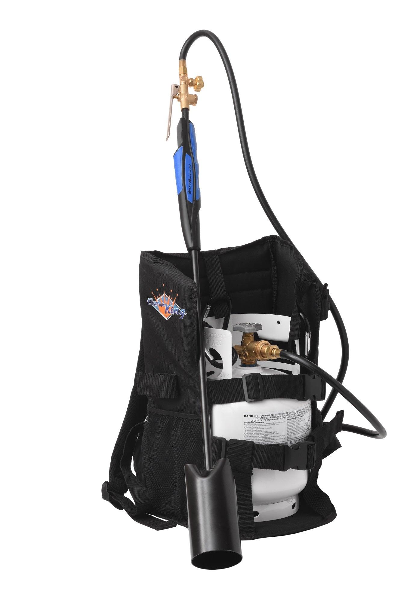 Flame King Weed Burner Torch Backpack for 10LB or 5lb Propane Tank - Flame King