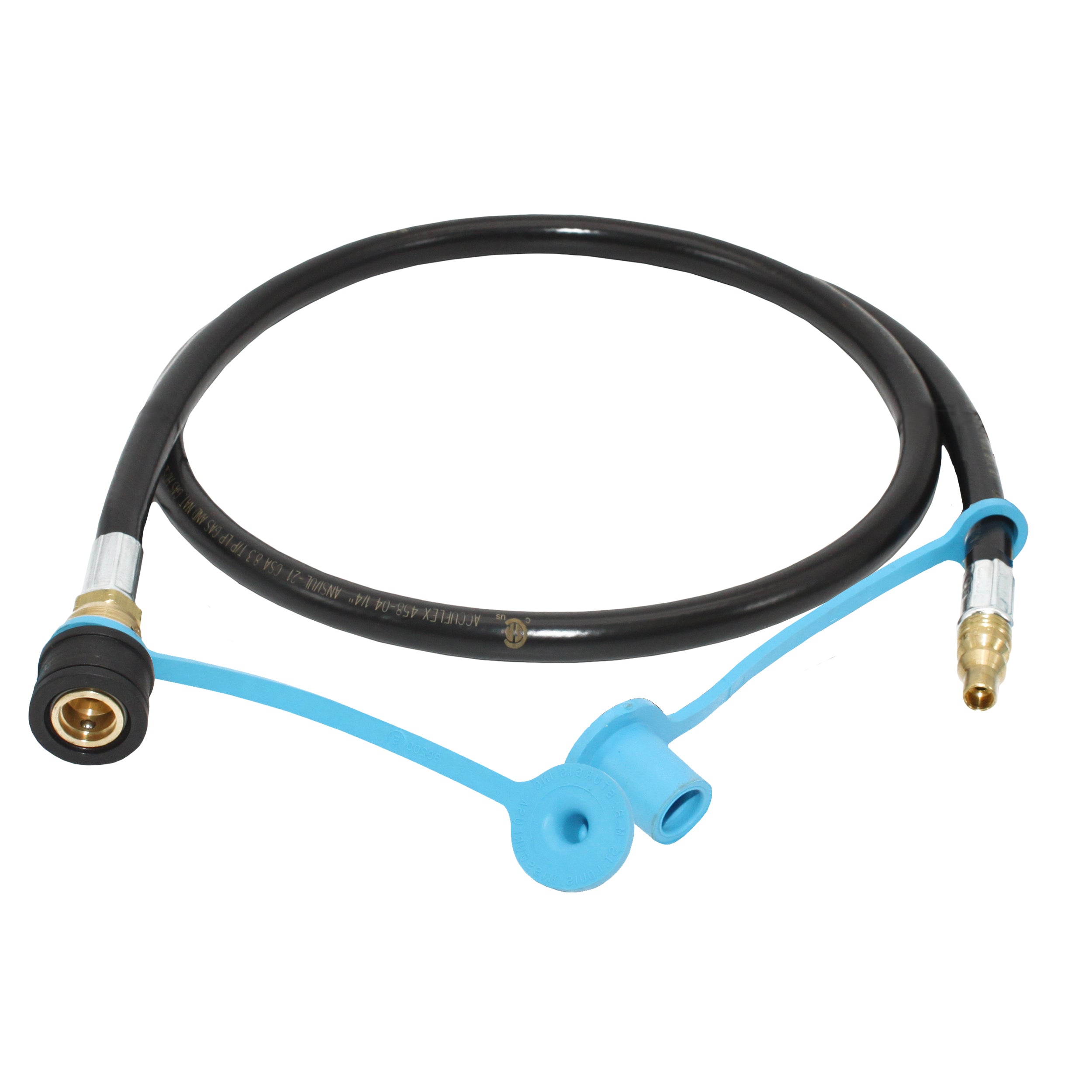RV Van Trailer Dual Quick Connect Hose LP Gas Only 48 inch 1 4 inch