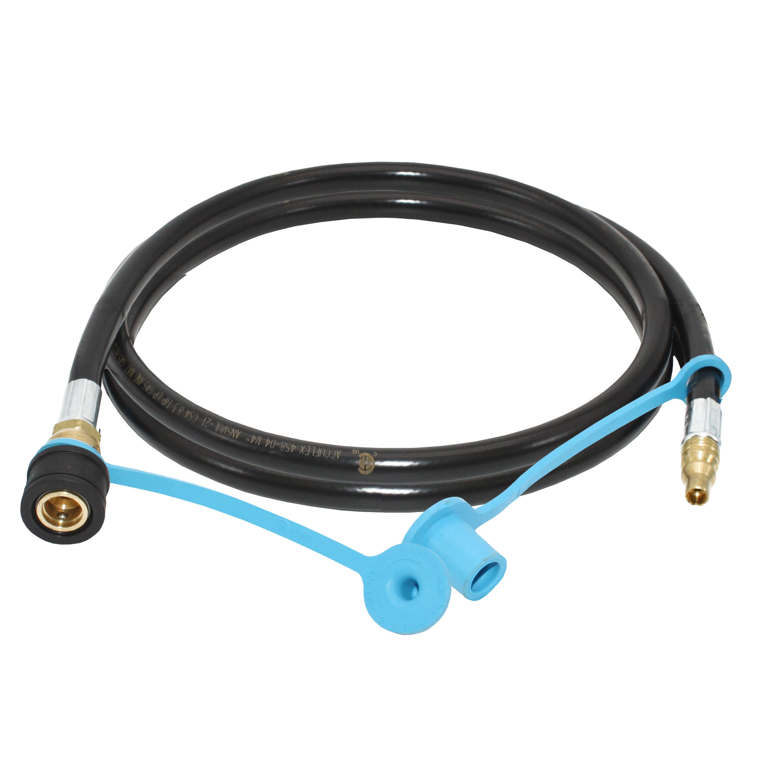 RV Van Trailer Dual Quick Connect Hose LP Gas Only 72 Inch 1 4 Inch