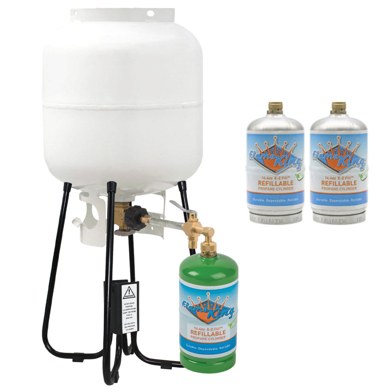 Bundle 3 Eco Friendly Refillable Propane Tanks + Refill Kit