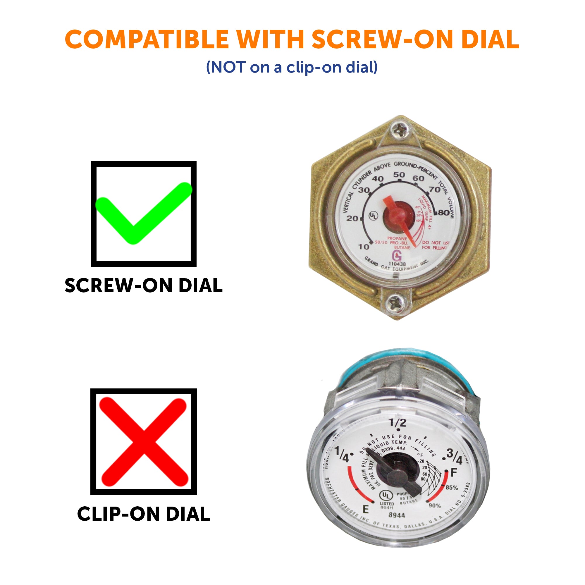 0-90 Ohm Twin-Site Remote Dial Gauge for RV ASME Propane Tanks - Flame King