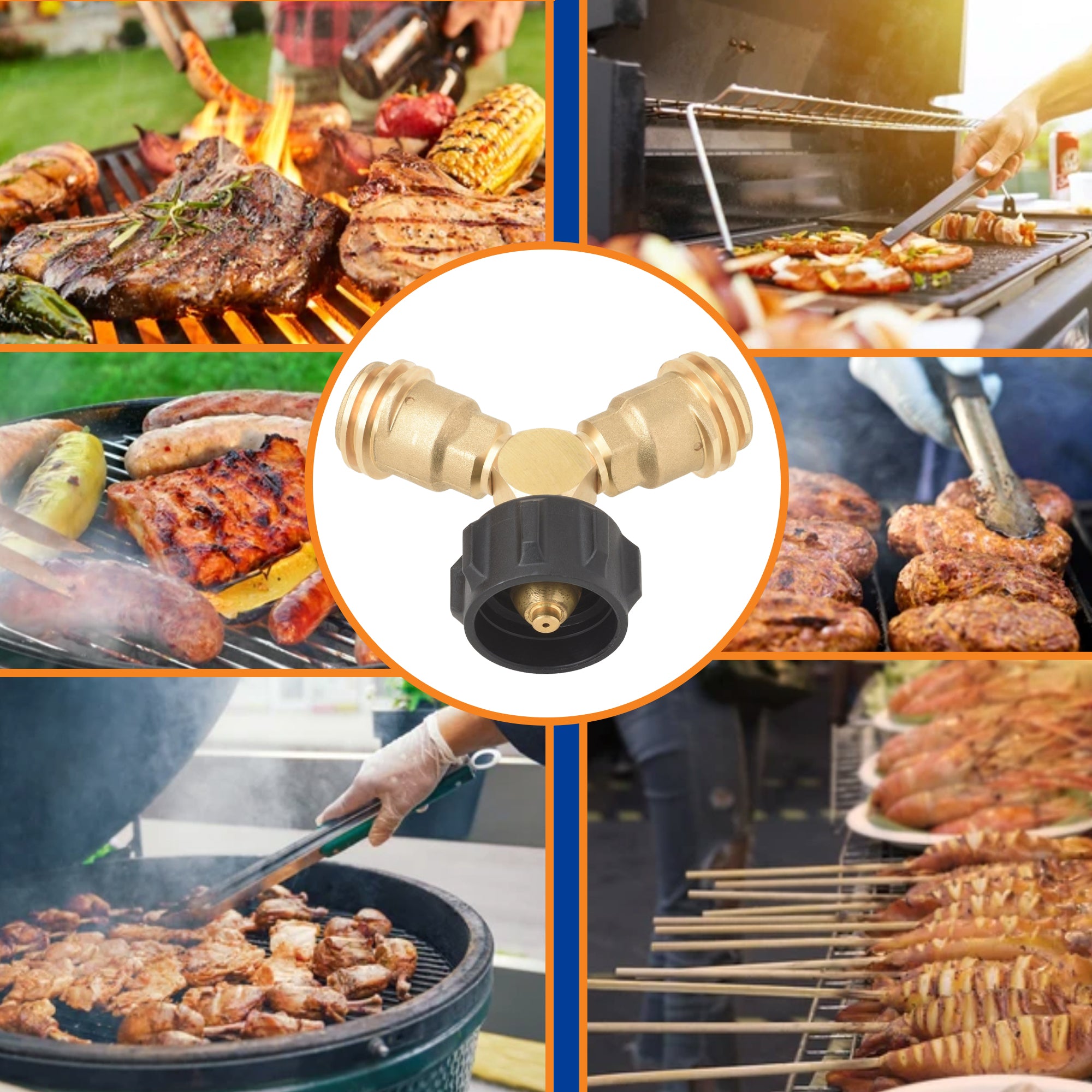 Propano Distributore Serbatoio Y-Splitter Adattatore W/Calibro 2 - Foto 5