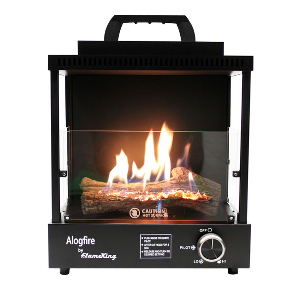 Flame King Portable Propane Alogfire Fireplace Heater Indoor and Outdoor