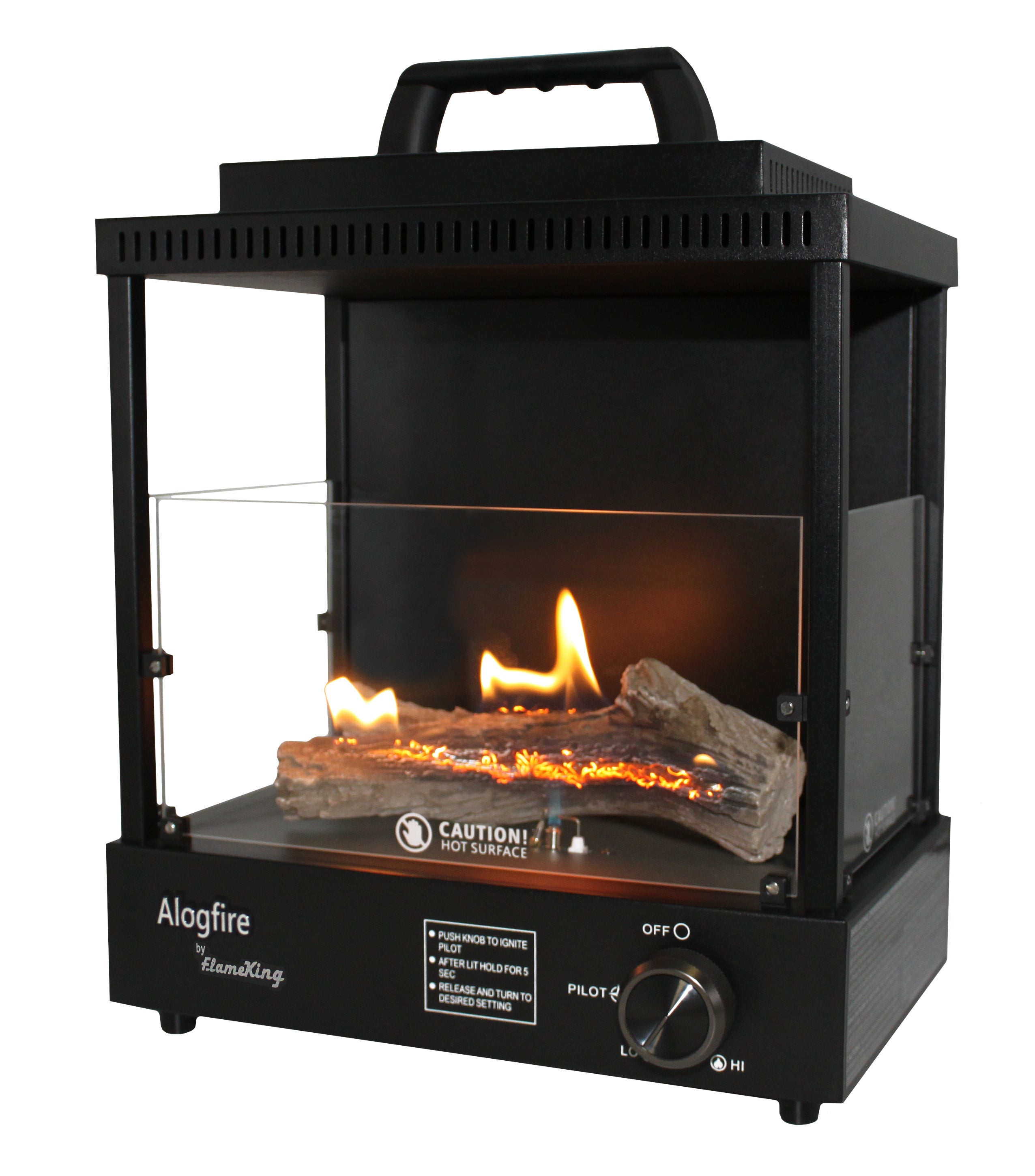 Flame King Portable Propane Alogfire Fireplace Heater Indoor and Outdoor