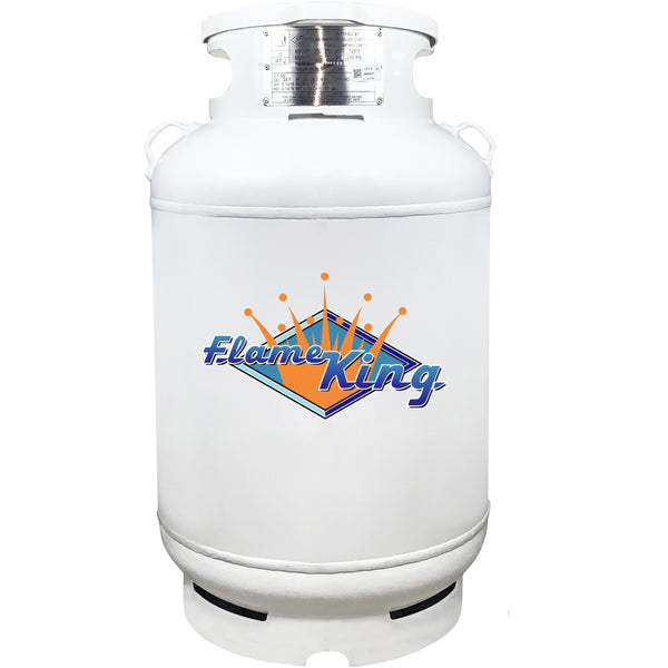 Flame King 200lb 50 Gallon ASME Propane Tank with Valves Gauge & Lid