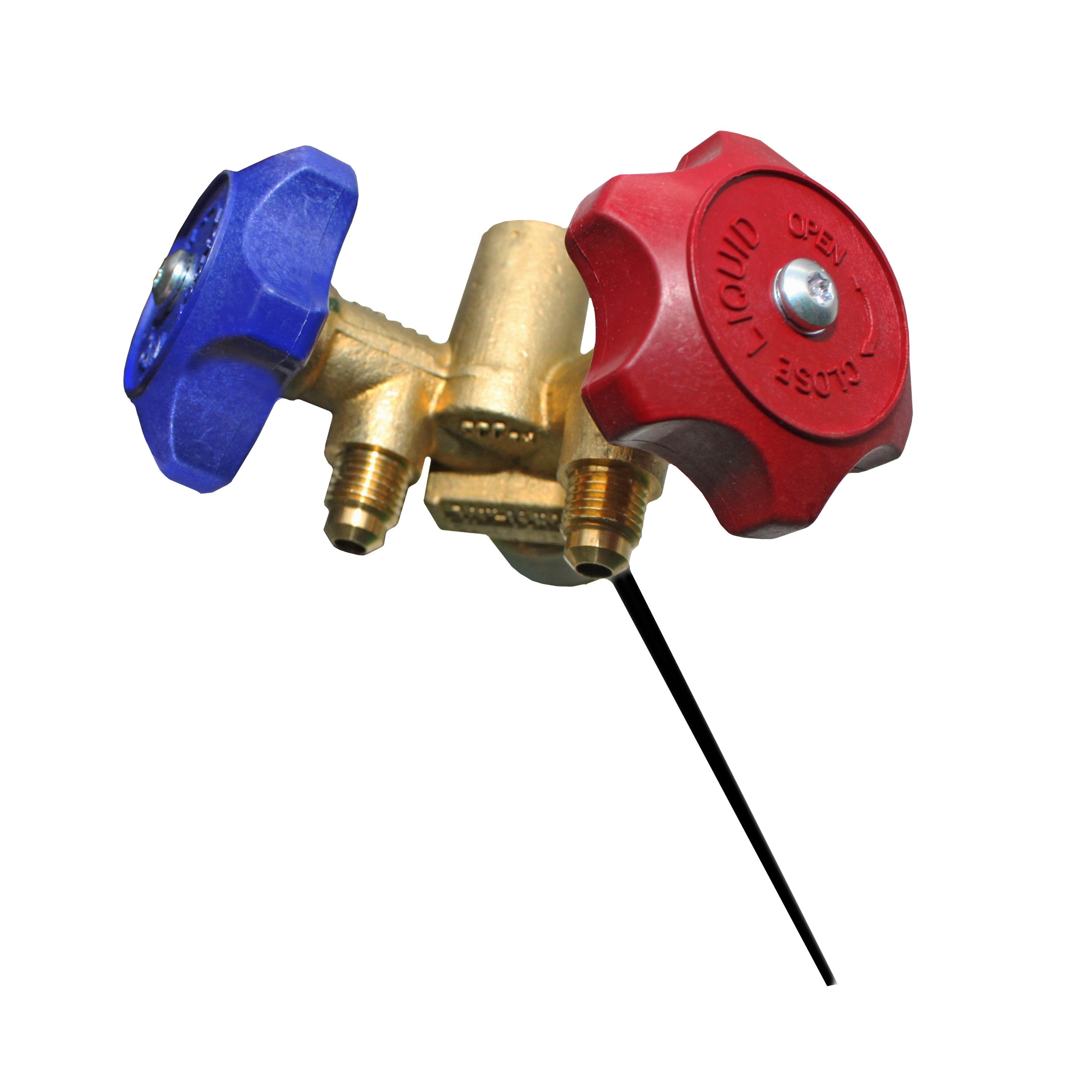 Dual Port Refrigerant Tank Valve Liquid & Vapor 400 PSI 3 4" MPT Fittings Dip Tube & Double O Ring Seal Model YSN301R A2L