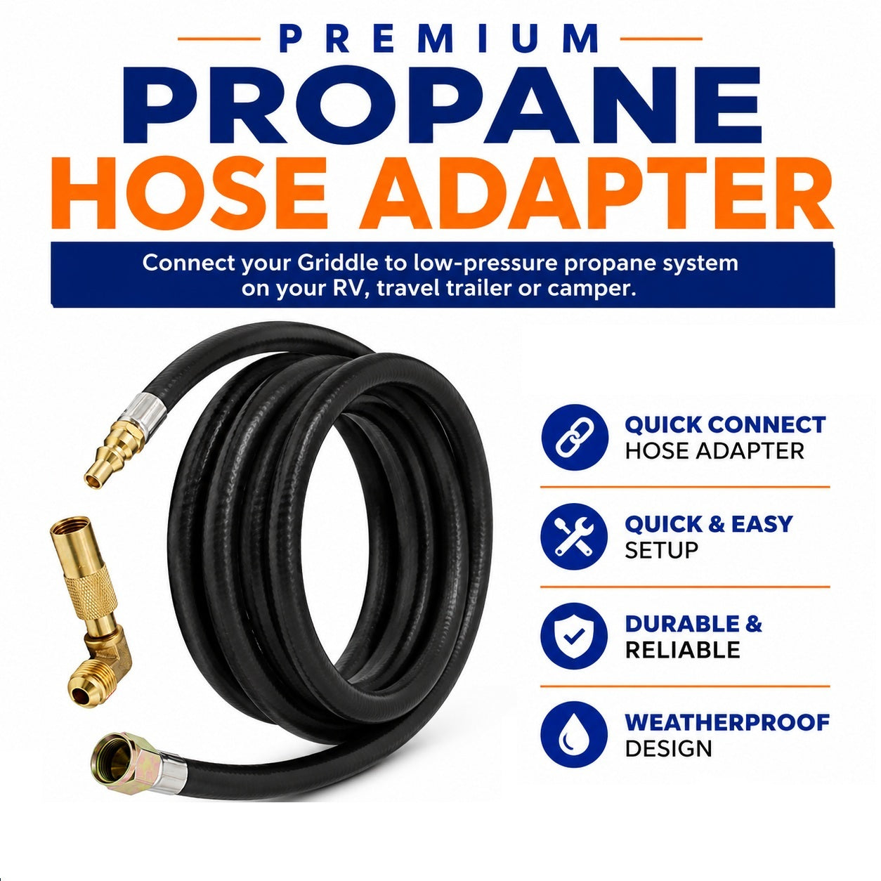 12ft RV Quick Connect Hose Adapter for 17