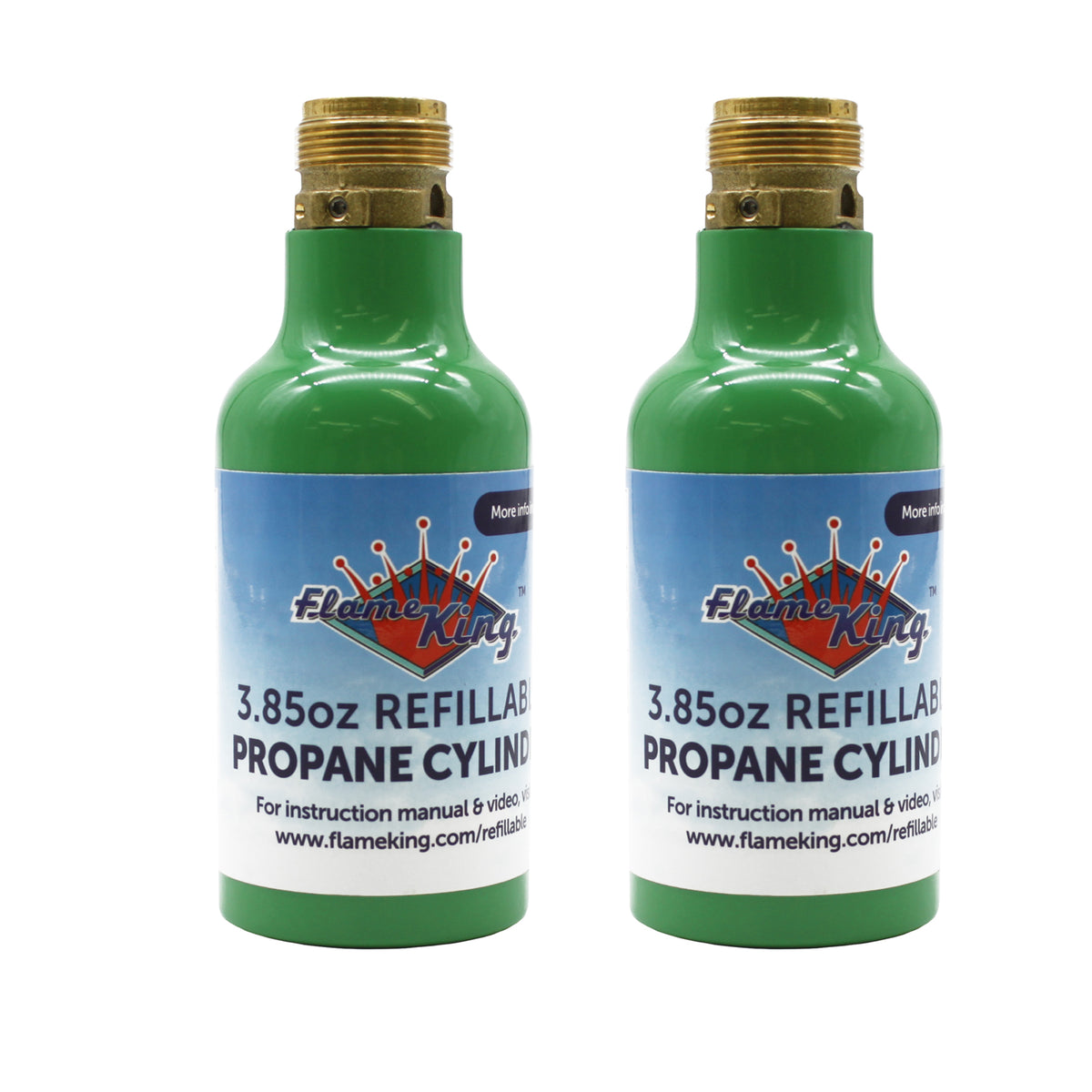 2-Pack Eco Friendly 1/4 lb Refillable Mini Propane Tank Cylinder ...
