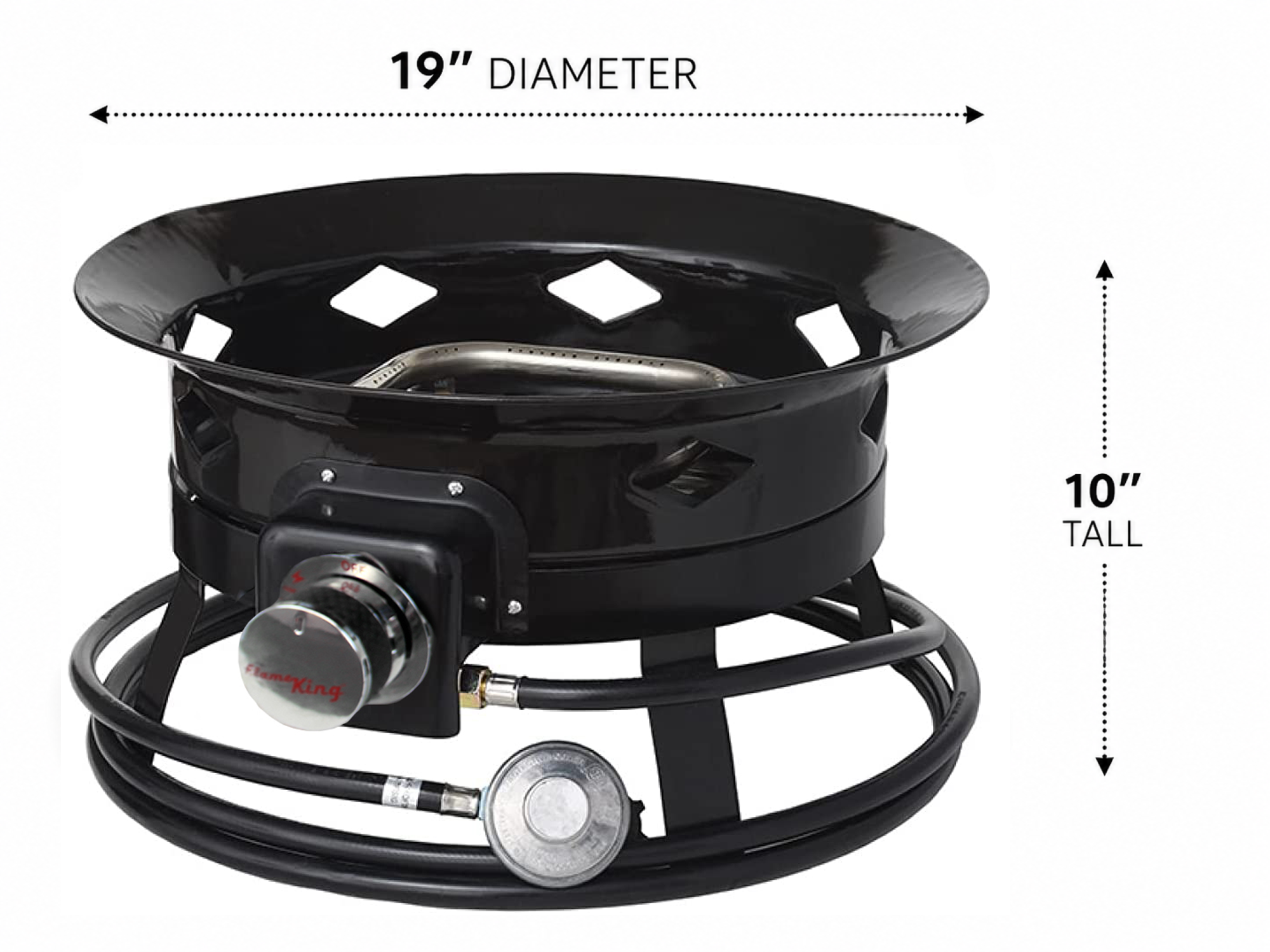 Outdoor Portable Propane Gas 19″ Fire Pit Bowl with Self Igniter