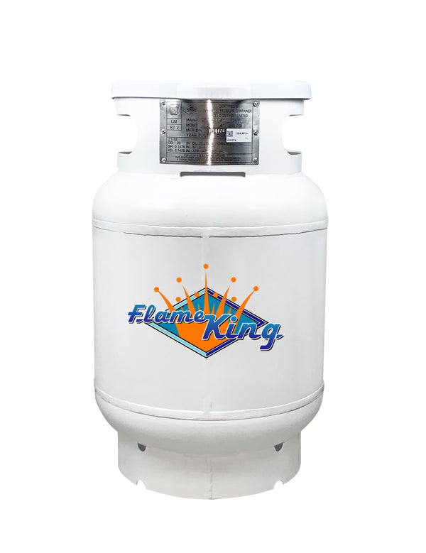 Flame King 100lb 25 Gallon ASME Propane Tank with Valves Gauge & Lid