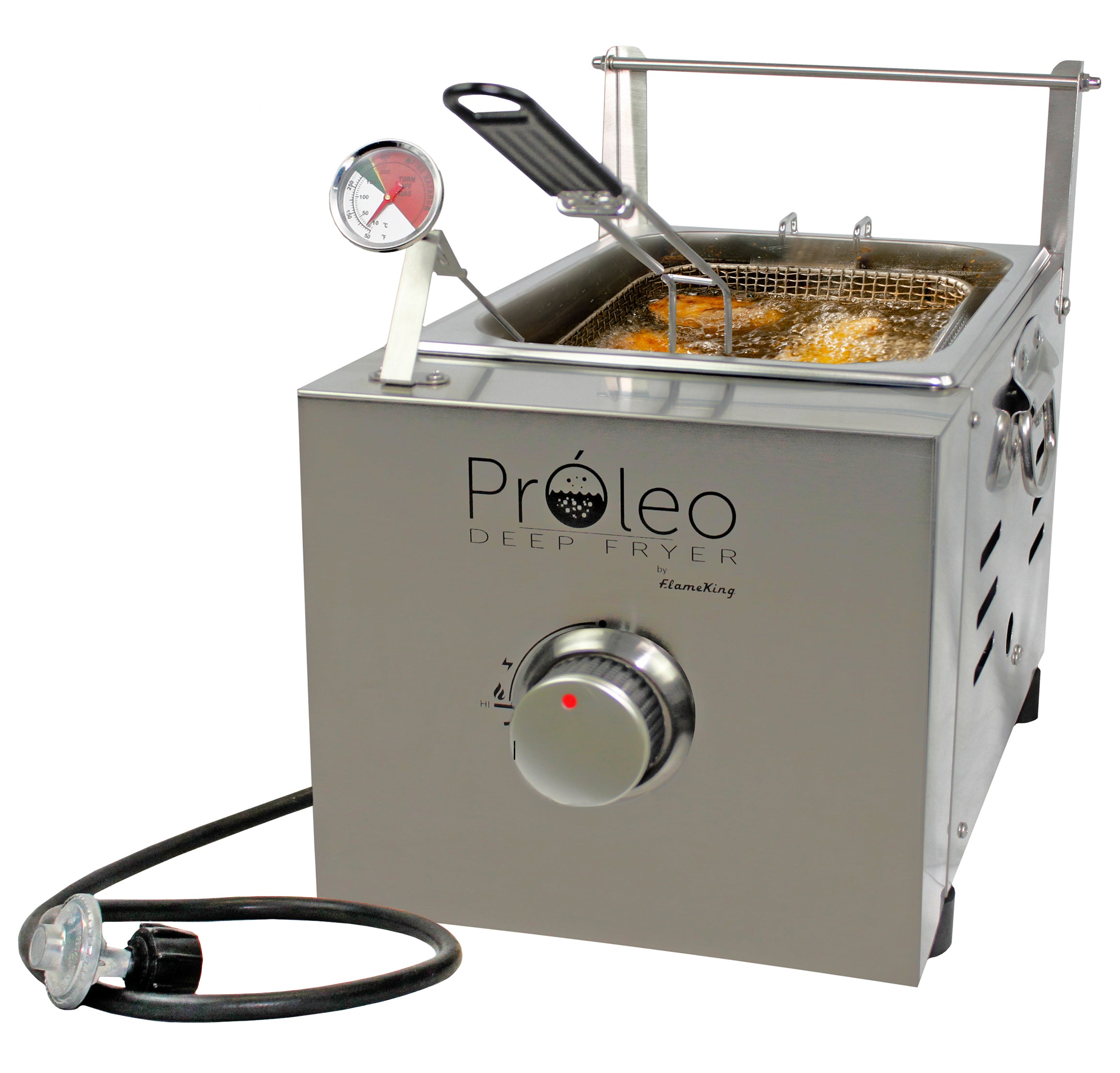 Flame King Proleo Portable Propane Deep Fryer