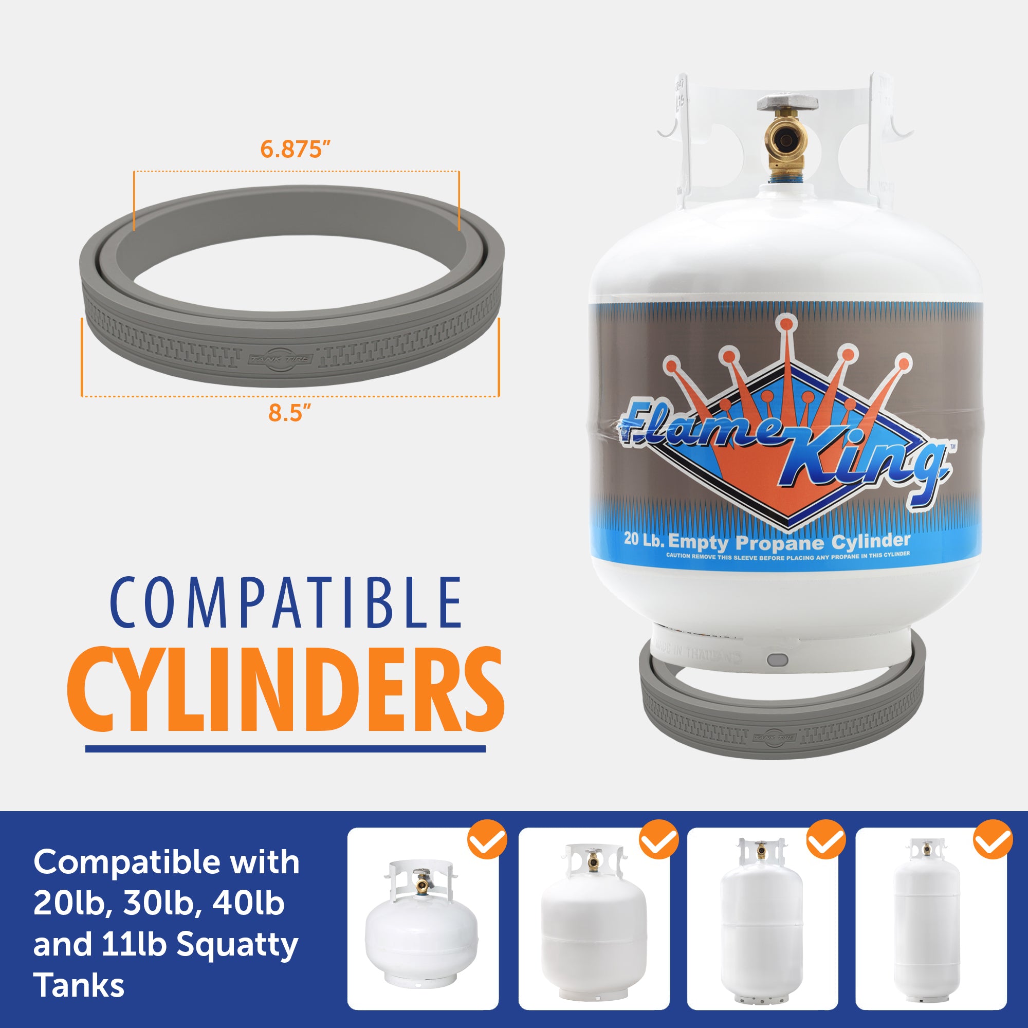 Propane Cylinder Base Stabilizer - Flame King
