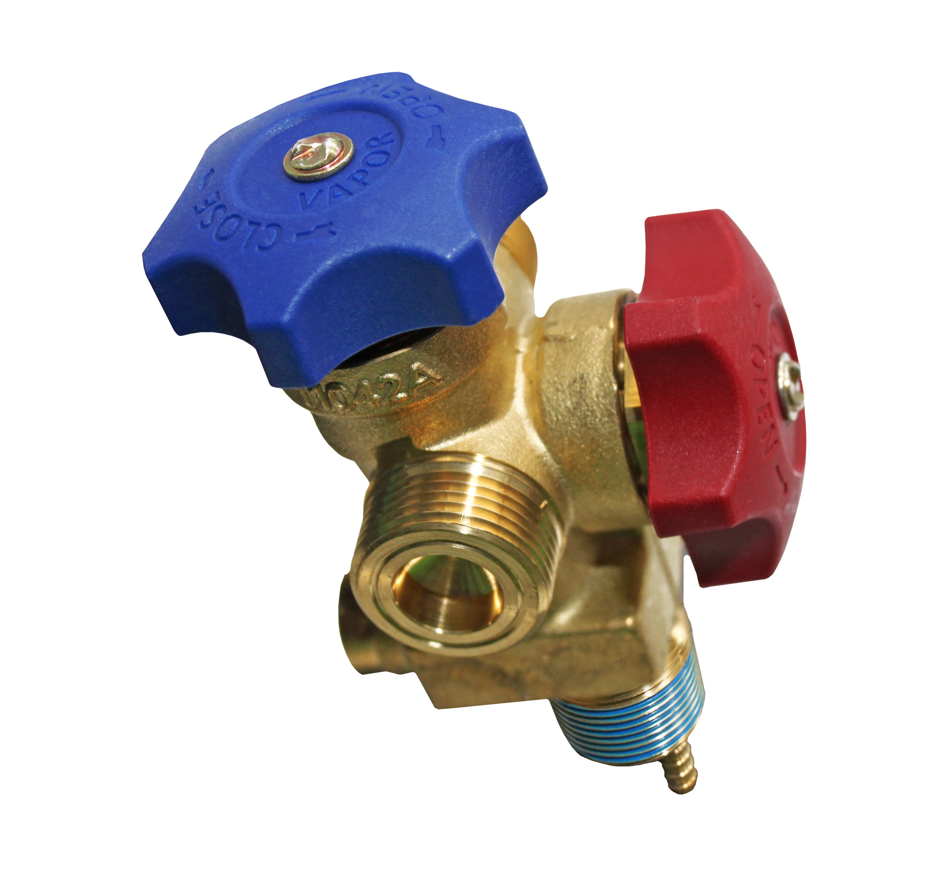 Dual Access Vapor Liquid Valve + Dip Tube Refrigerant Tank