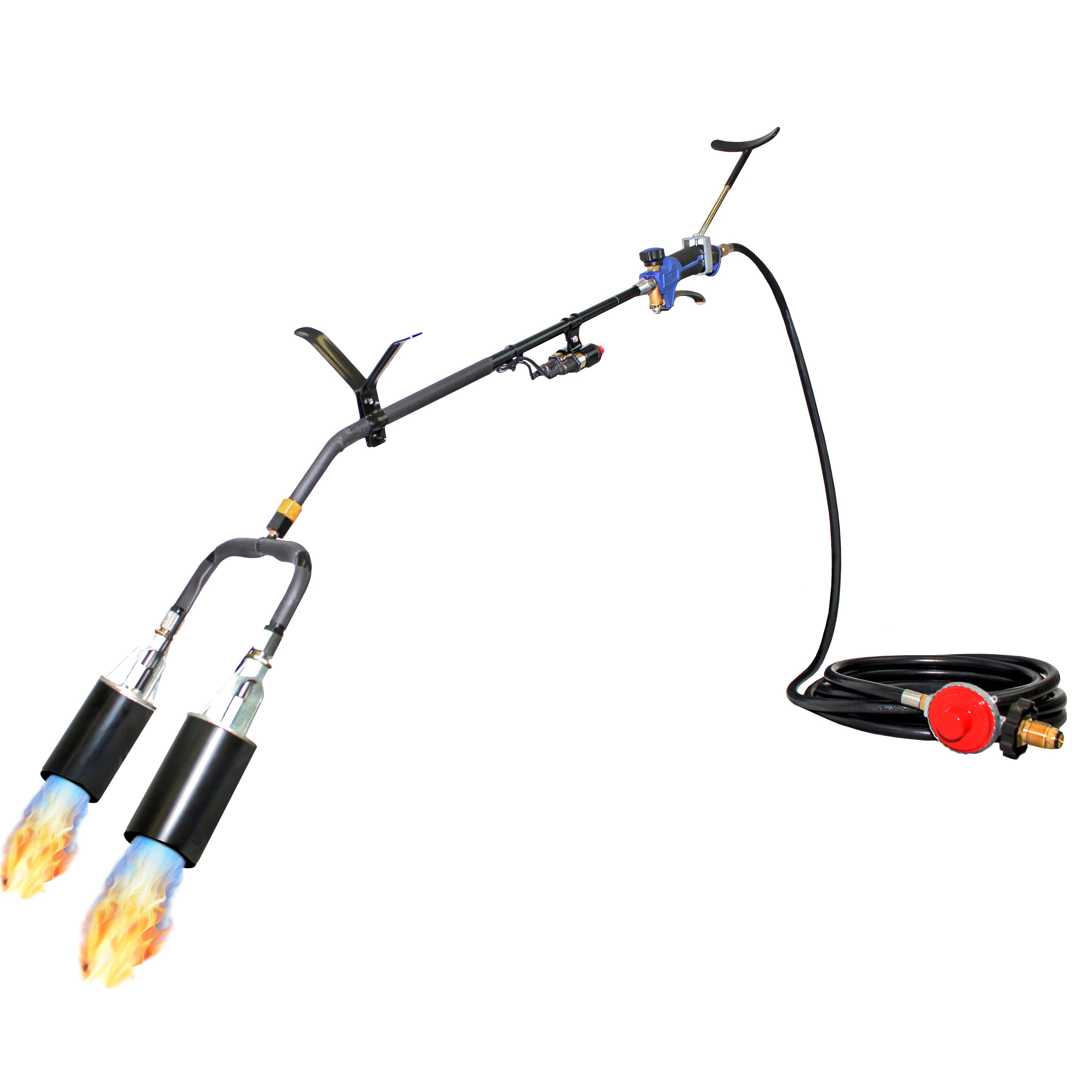 500 000 BTU X 2 Torch Head Dual Propane Weed Burner Torch