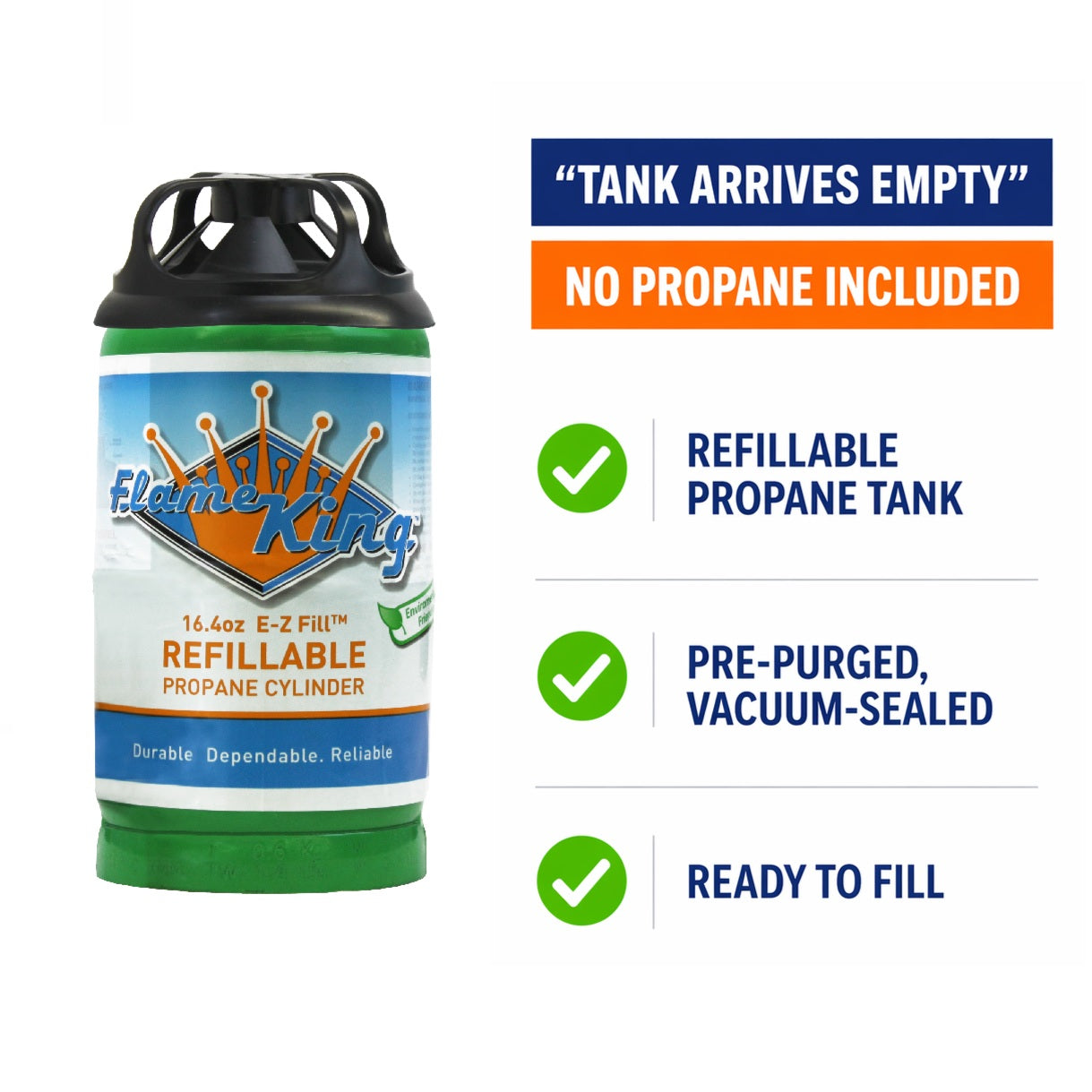 Eco Friendly Sustainable 1lb Refillable Propane Tank LP Cylinder