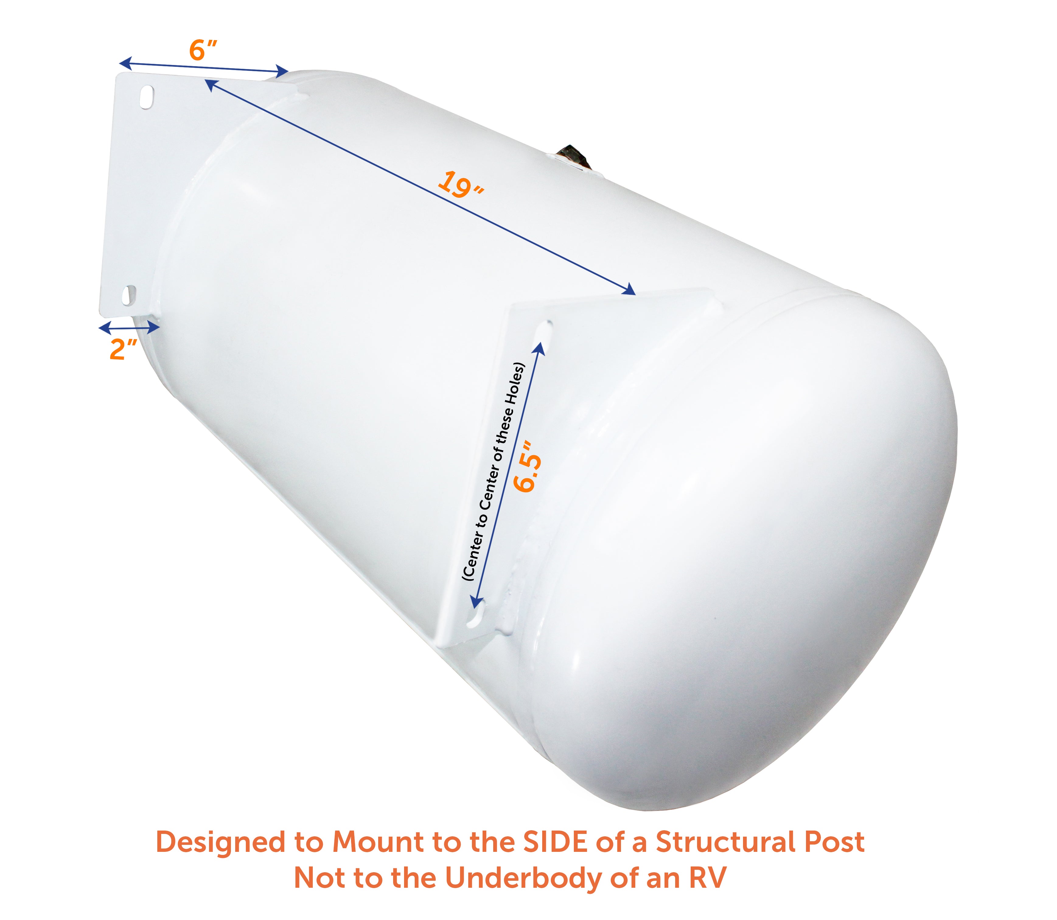 Flame King 17.6 Gallon Horizontal ASME Propane Tank for RVs & Trailers