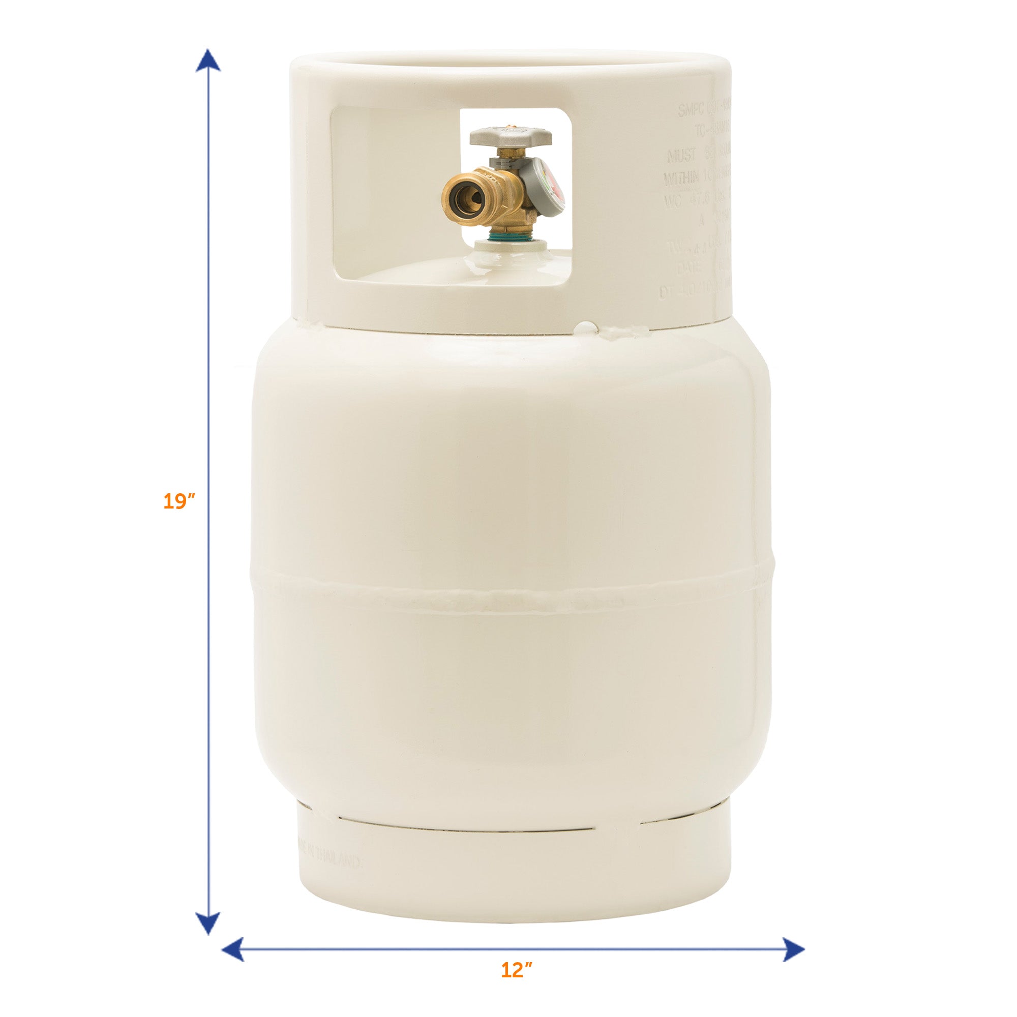20lb Single Spud LP Buffer Tank with Gauge - Flame King