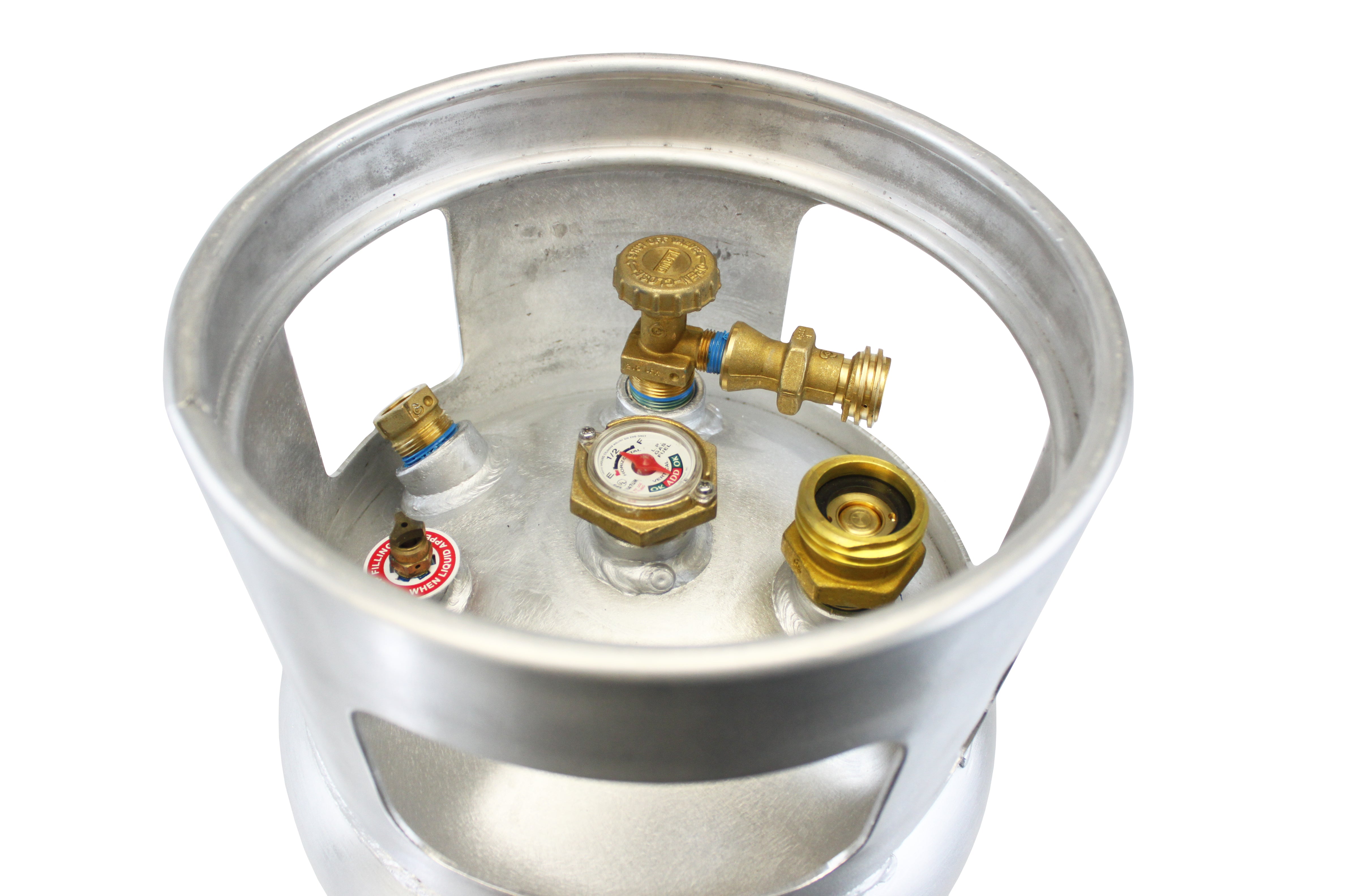 Lp Tank Risers 33.5lb Aluminum Forklift Propane Tank Cylinder with Gauge - Flame King