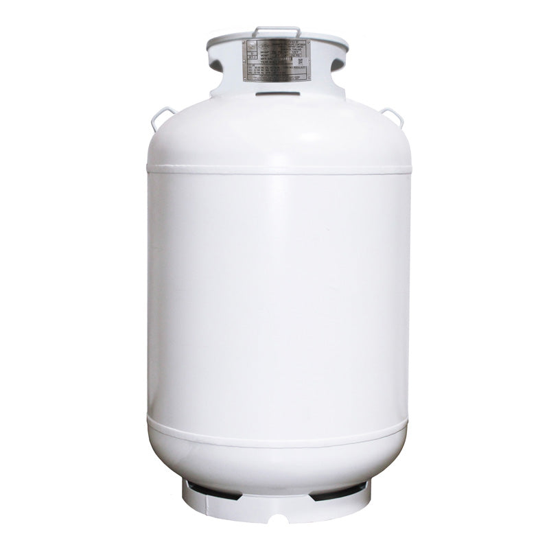 Flame King 420lb 120 gallon ASME Empty Propane Tank Cylinder with Float Gauge & Lid