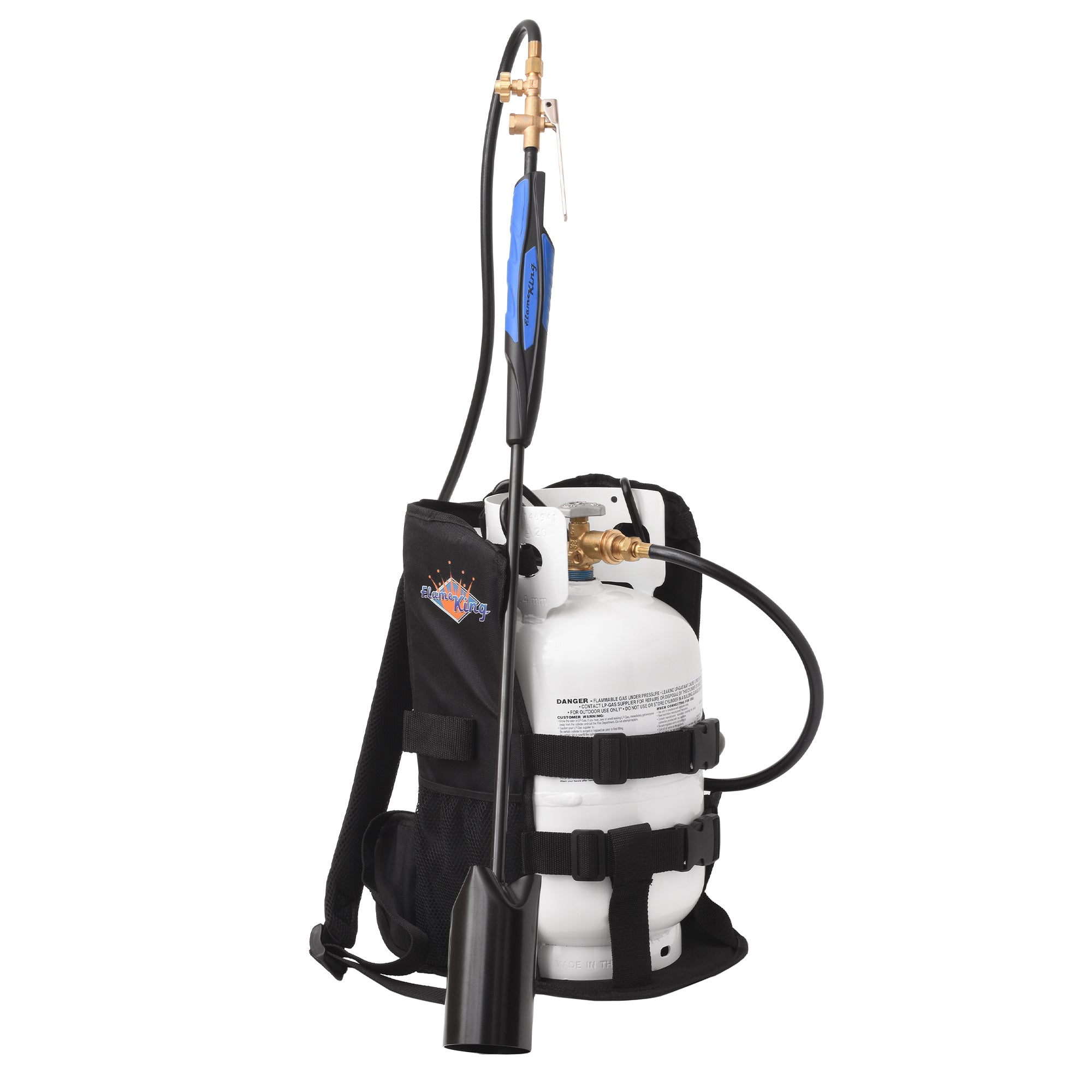 Flame King Bundle 10lb Propane Tank + 500,000 BTU Weed Burner Torch+ Propane Backpack