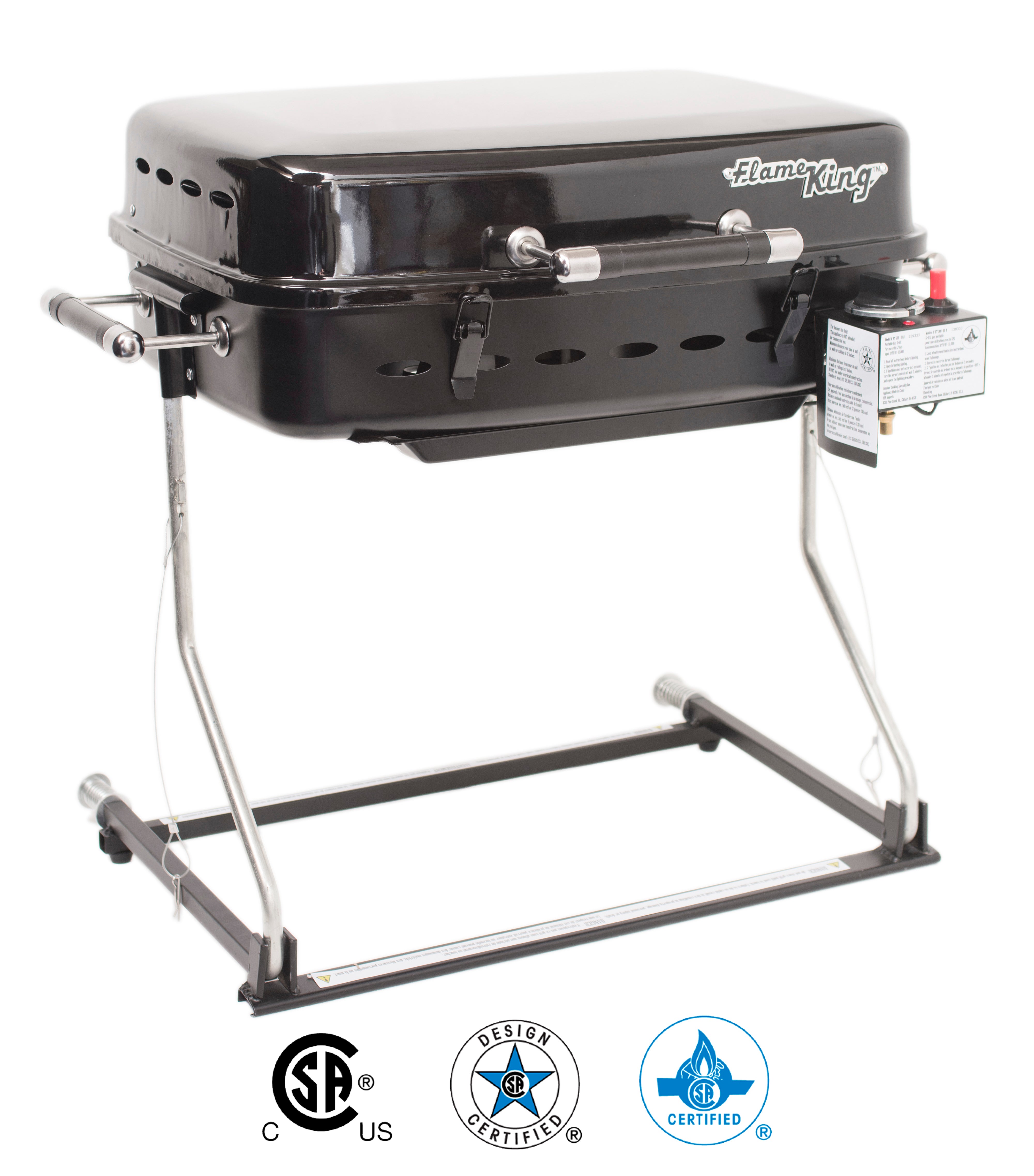 camper grill gas Flame King RV Mounted Propane BBQ Grill
