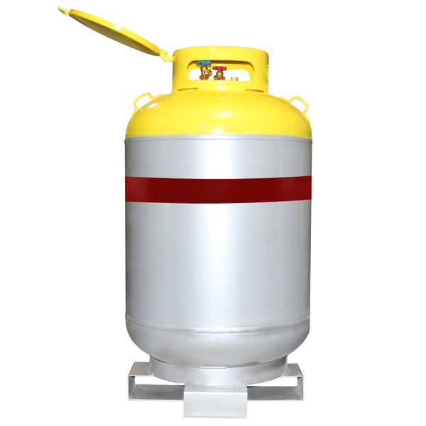 Flame King 1000LB Refrigerant Recovery Cylinder Tank with Forklift Footer 400 PSI for A2L Refrigerants