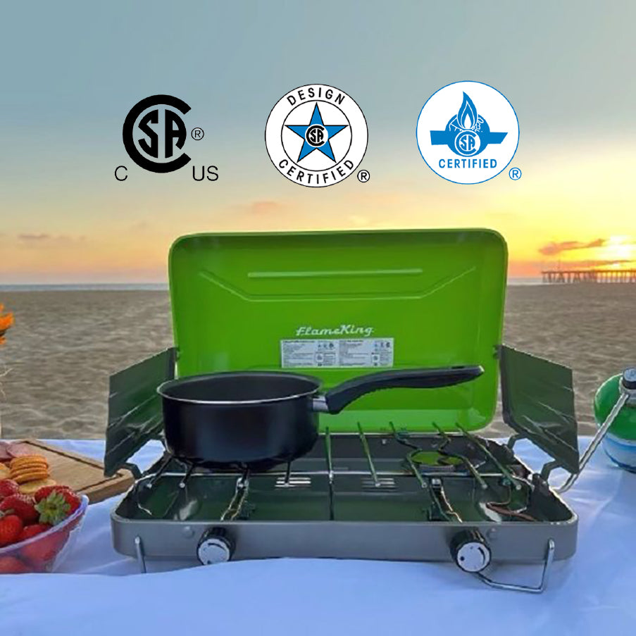 Flame King 2 Burner Camping Stove