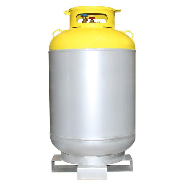 Flame King 1000LB Refrigerant Recovery Cylinder Tank with Forklift Footer - Flame King