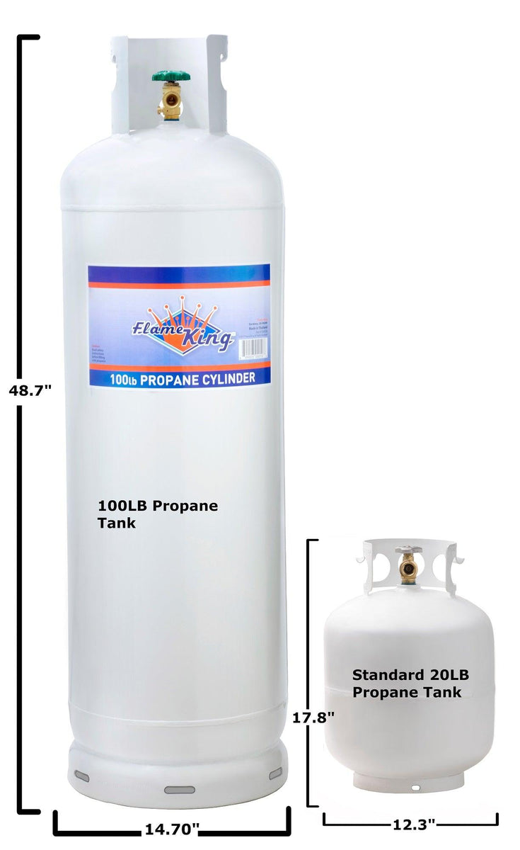 100lb Propane Tank LP Cylinder with POL Valve - Flame King