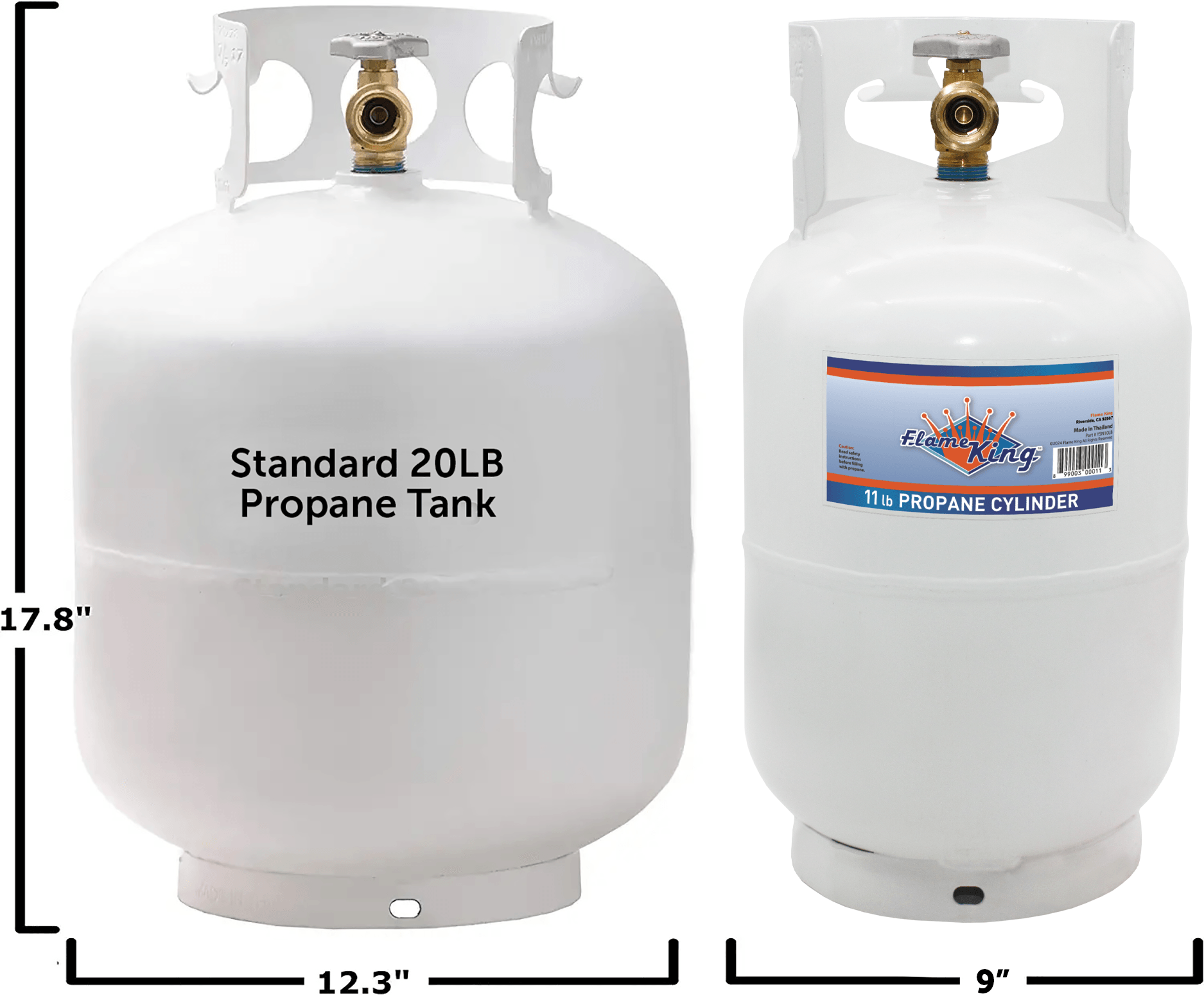 Flame King 10lb Propane Tank LP Cylinder with OPD - Flame King