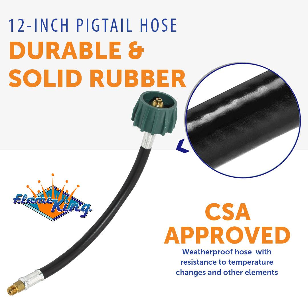 thumbnail image 2 of Flame King E12INPT-X2 2-Pack 12-inch Pigtail Hose Connectors For RV 2 of 9