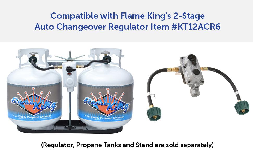 Flame King 12 Inch RV Trailer Propane Tank Pigtail Hose Connector - Flame King
