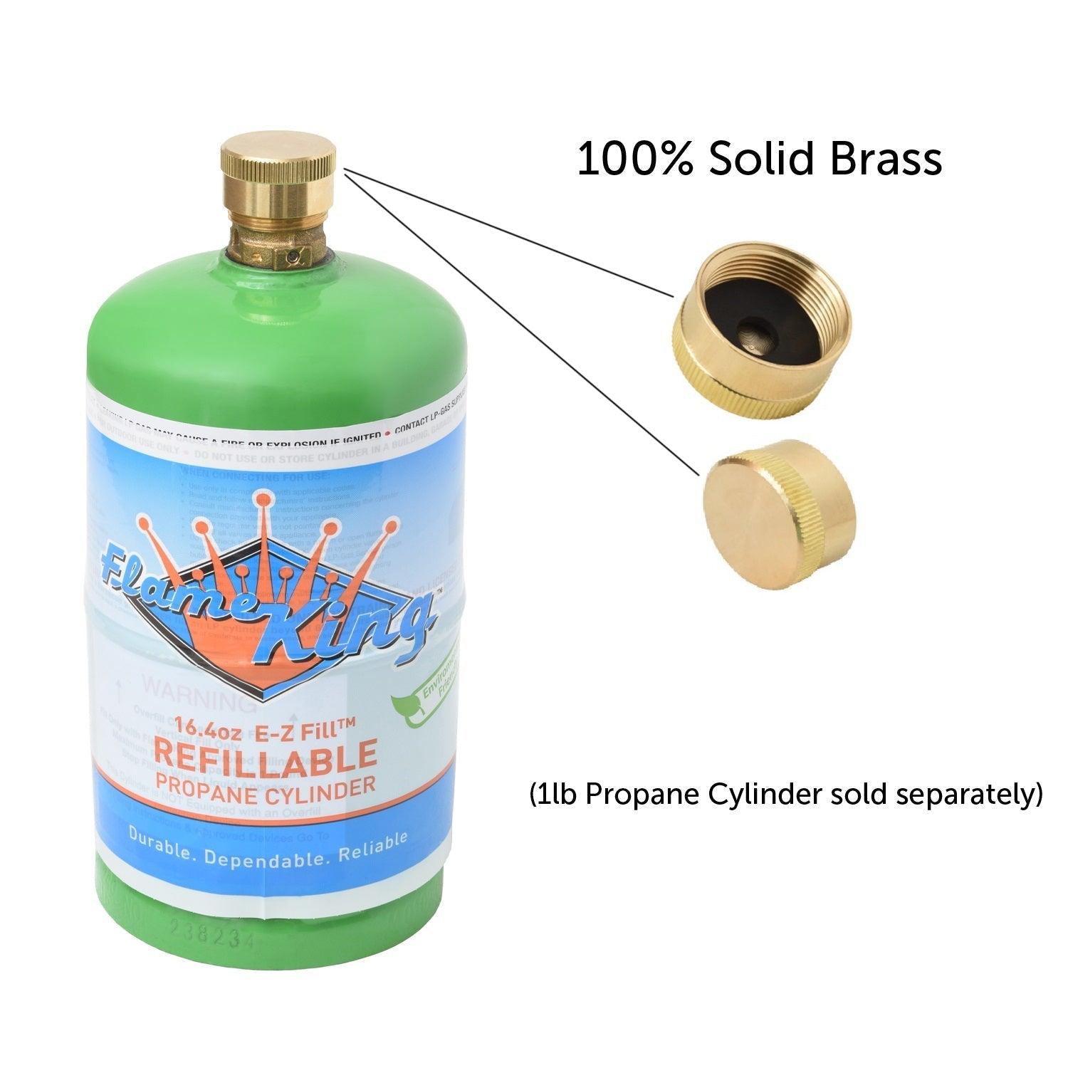 Flame King 1lb Cylinder Brass Caps 4 pack - Flame King