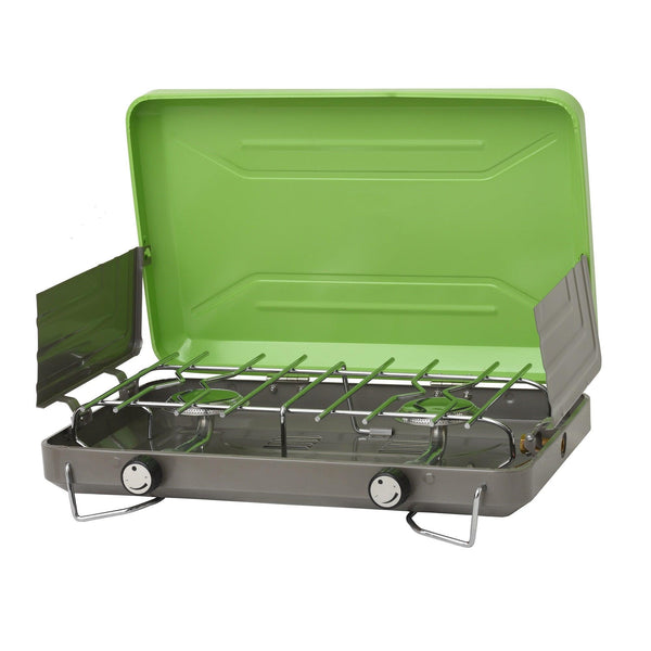 Flame King 2 Burner Portable Propane Gas Classic Camping Stove Grill - Flame King