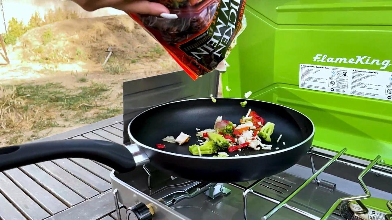 gas camping Flame King 2 Burner Camping Stove