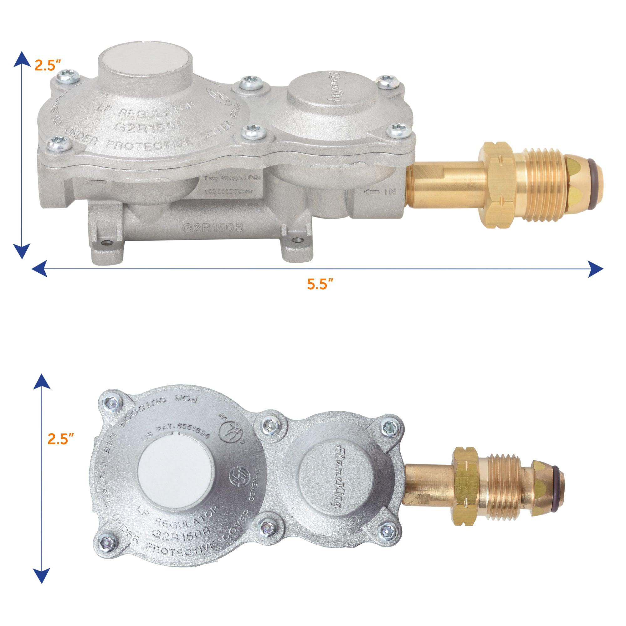 2Stage LP Propane Gas Regulator with POL Flame King