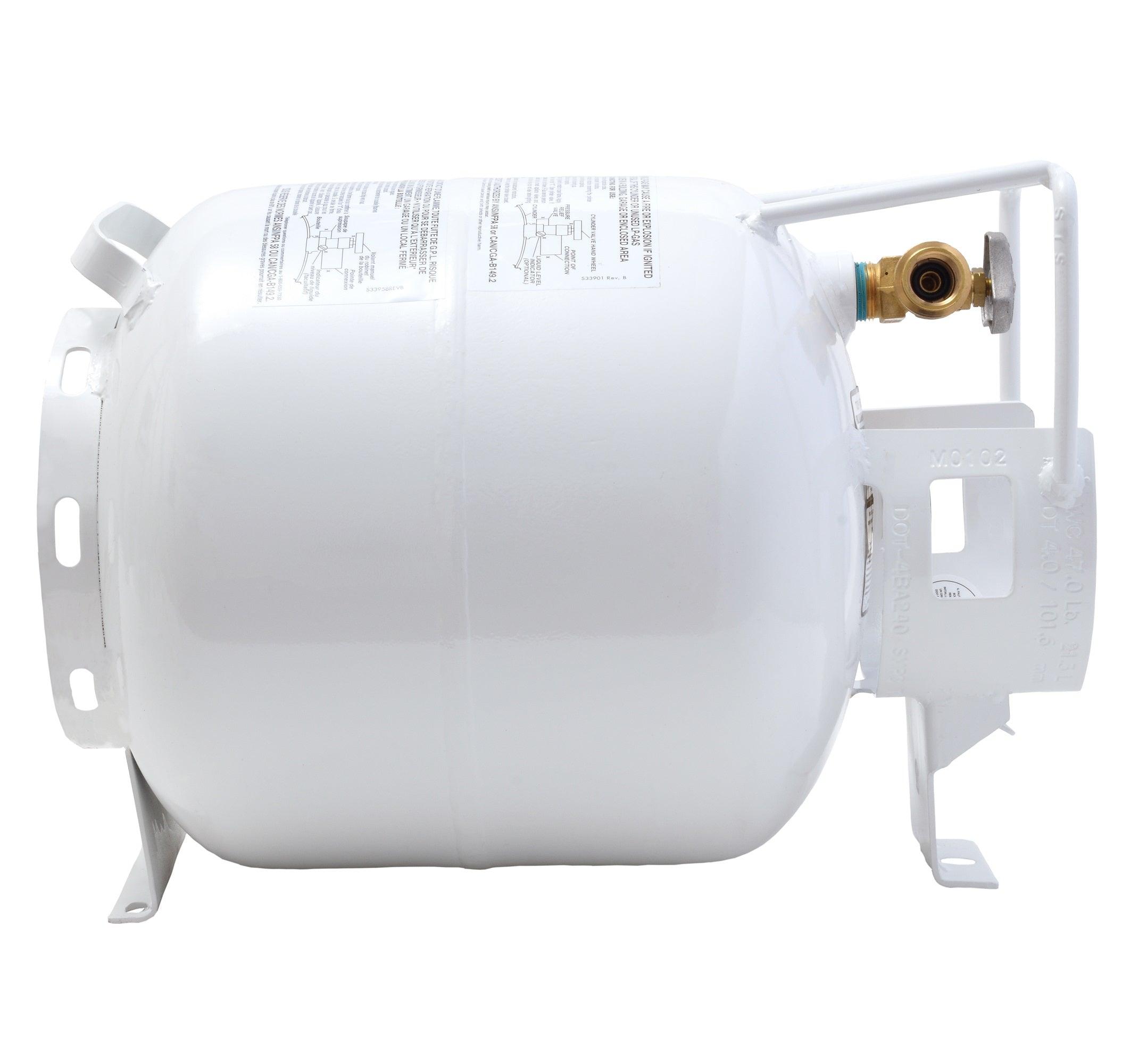 Flame King 20lb Horizontal Propane Cylinder Tank With Valve and Gauge Rv Trailer - Flame King