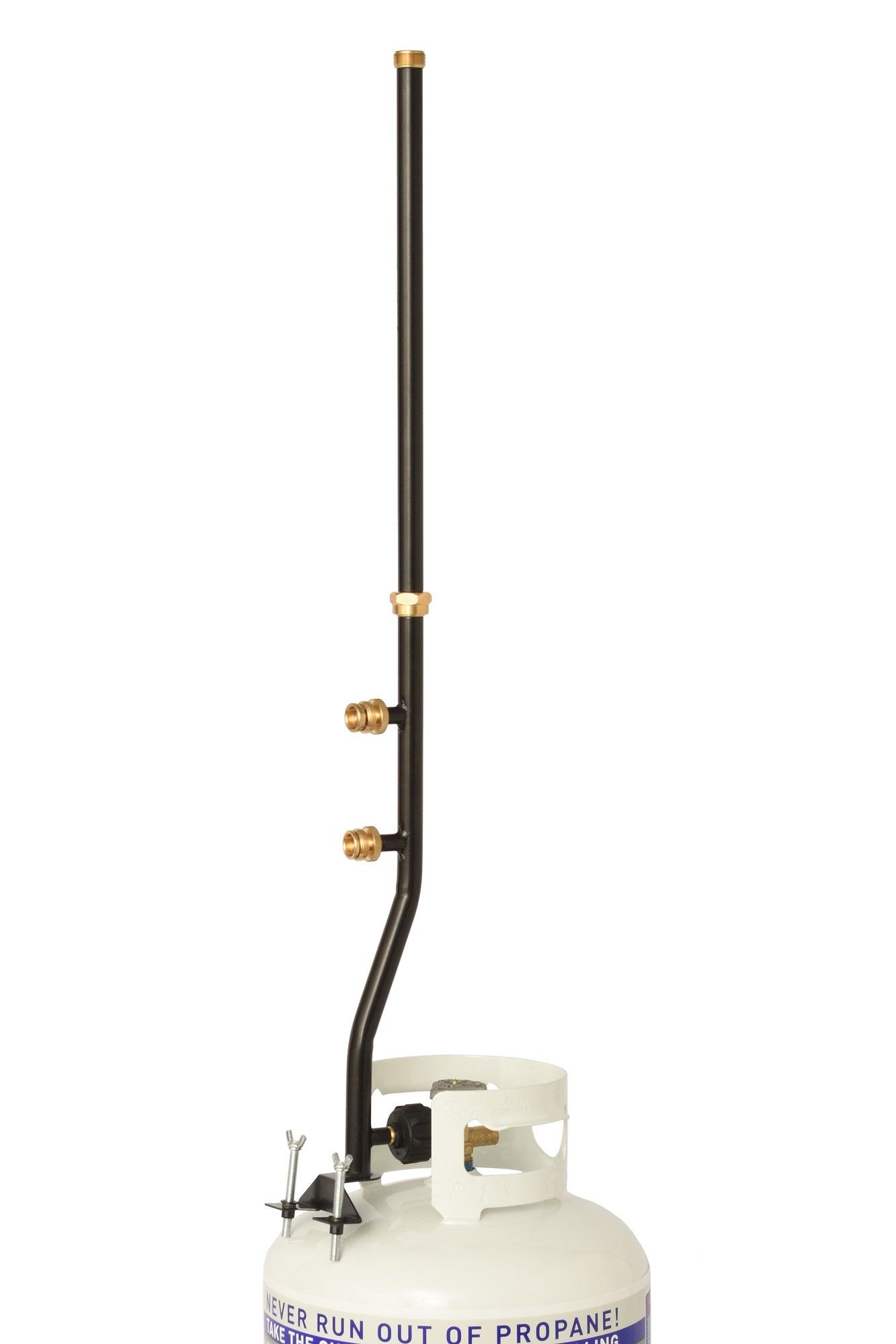 Flame King 3 Outlets Adapter 20 to 1LB Propane Tank Distribution Post Pole Tree Stem Stand - Flame King