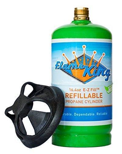 Flame King 1lb Refillable Propane Tank LP Cylinder 16.4oz - Flame King