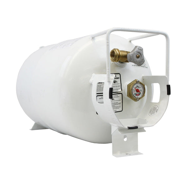 Flame King 30lb Horizontal Propane Cylinder Tank With Valve and Gauge Rv Trailer - Flame King