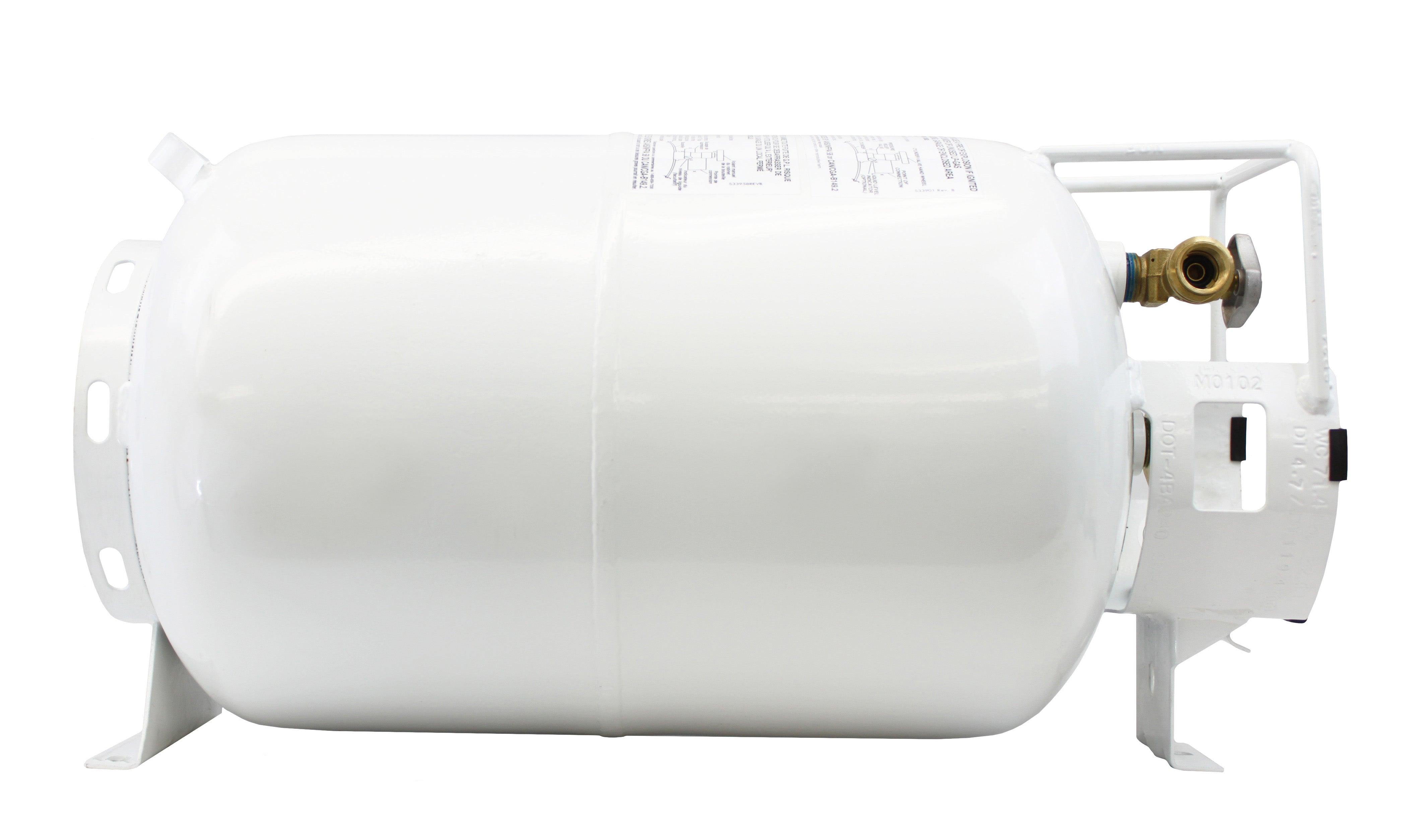 30lb Horizontal Propane Cylinder Tank With Valve and Gauge Rv Trailer ...