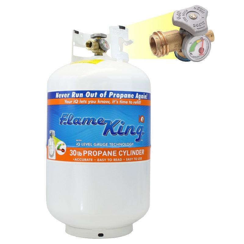 Flame King 30lb Propane Tank LP Cylinder with OPD & Gauge + Florida State Propane Tank Sleeve Cover - Flame King