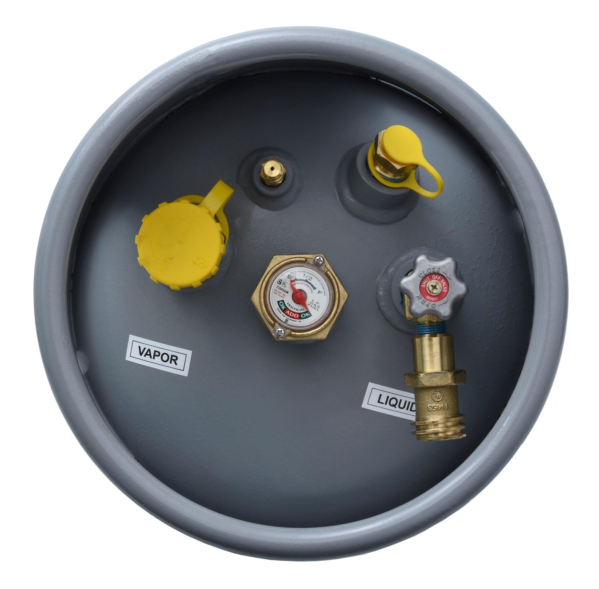 thumbnail image 2 of Forklift Propane Tank Valve - 33.5lb Aluminum Steel Bleeder Valve With Dip Tube, Right Hand Thread 2 of 5