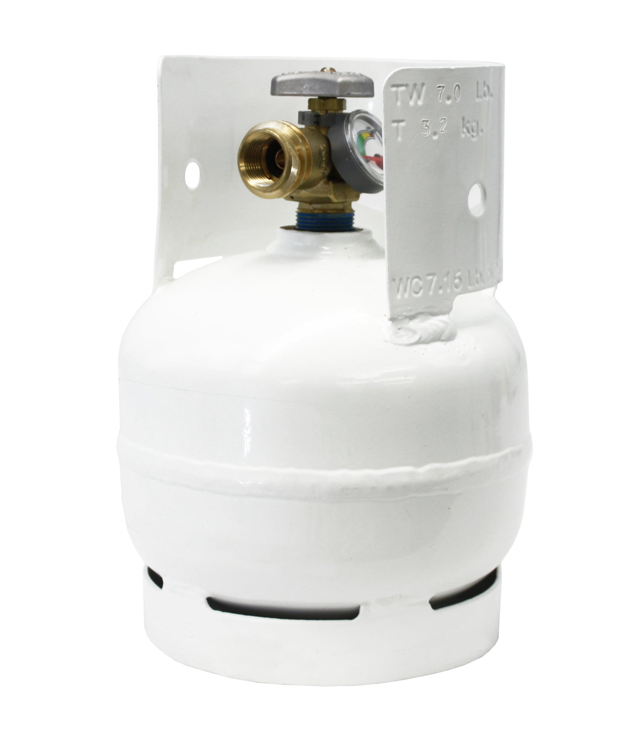 Flame King 3lb Steel Propane LP Tank Cylinder with Gauge and OPD - Flame King