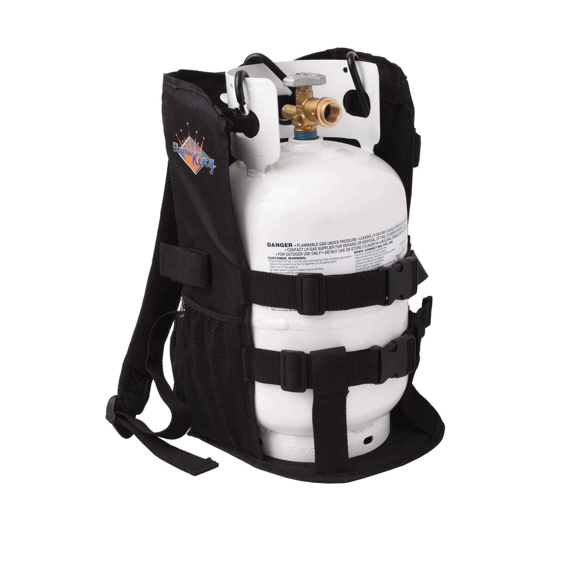 Flame King Bundle 10lb Propane Tank + 1 Million BTU Weed Burner Torch + Propane Backpack - Flame King