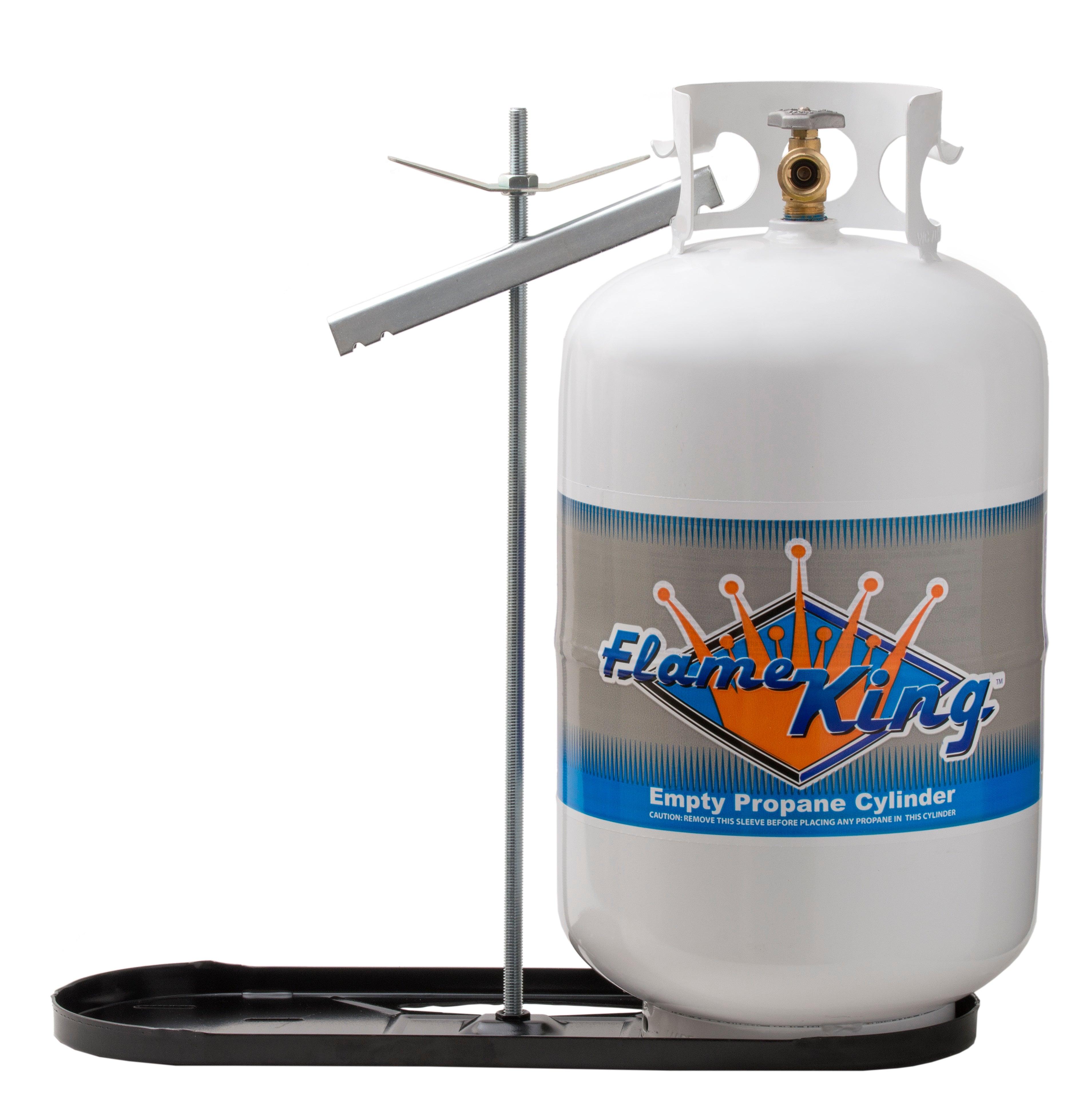 Flame King Bundle 30lb Mounting Parts + 2 Stage Auto Propane Gas Regulator + Two 30lb Propane Tanks + Heavy Duty Cover - Flame King