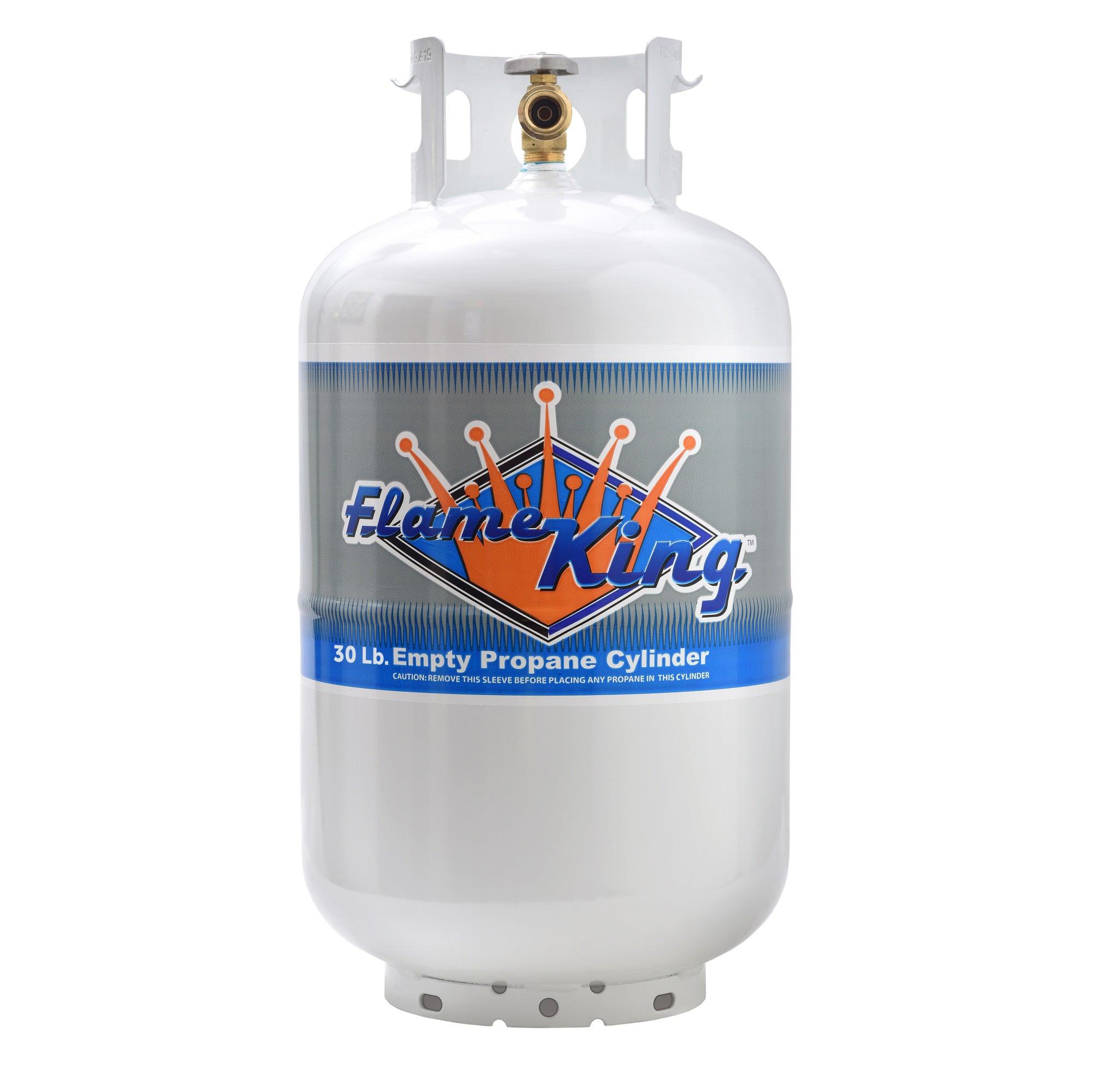 Flame King Bundle 30lb Mounting Parts + 2 Stage Auto Propane Gas Regulator + Two 30lb Propane Tanks + Heavy Duty Cover - Flame King