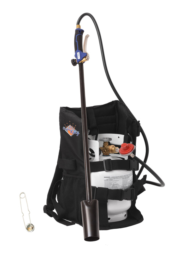 Flame King Bundle 5lb Propane Tank + 100,000 BTU Weed Burner Torch + Propane Backpack - Flame King