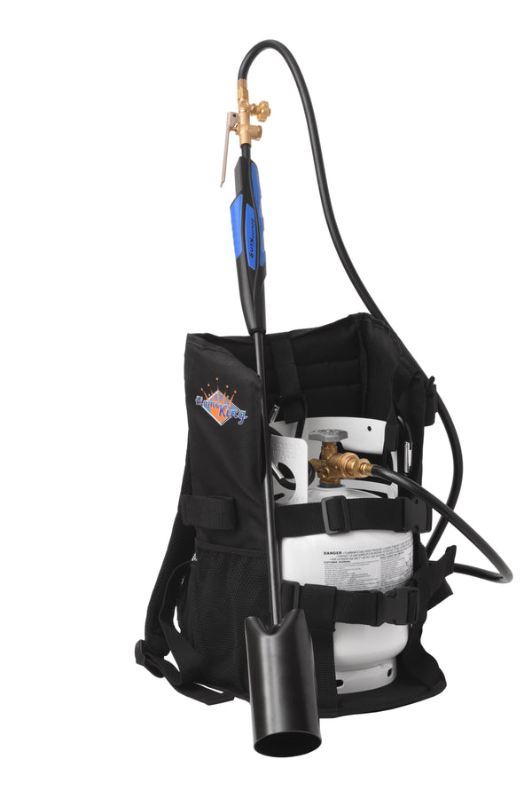 Flame King Bundle 5lb Propane Tank + 500,000 BTU Weed Burner Torch + Propane Backpack - Flame King