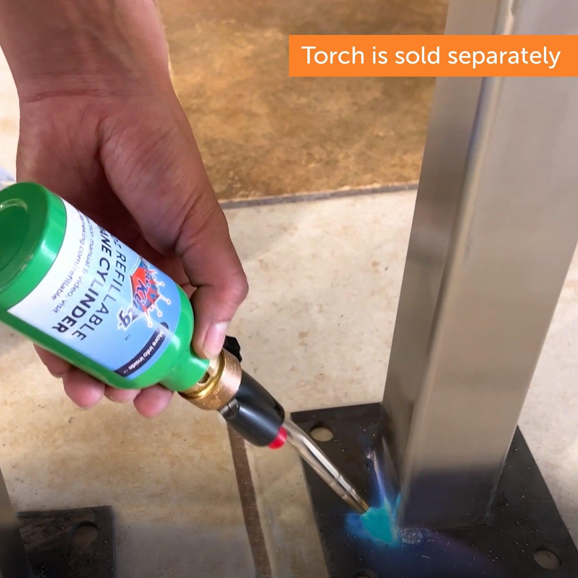 Eco Friendly 1/4 lb Refillable Mini Propane Tank Cylinder - Flame King